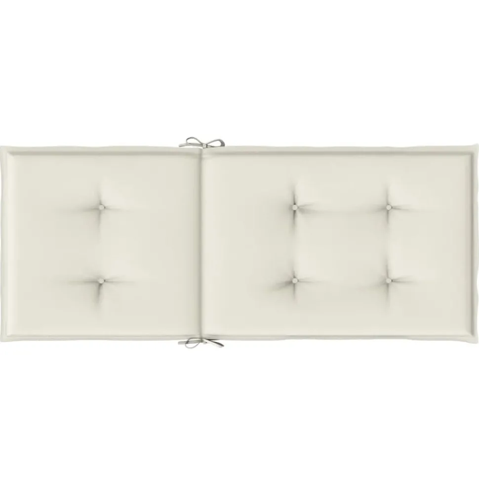 MAISON EXCLUSIVE - Coussins de chaise à dossier haut lot de 4 crème mélangé tissu