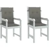 MAISON EXCLUSIVE - Coussins de chaise à dossier bas lot de 2 gris foncé mélangé