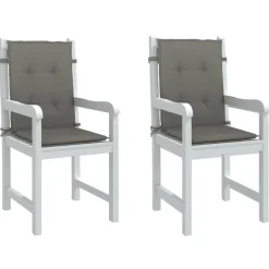 MAISON EXCLUSIVE - Coussins de chaise à dossier bas lot de 2 gris foncé mélangé