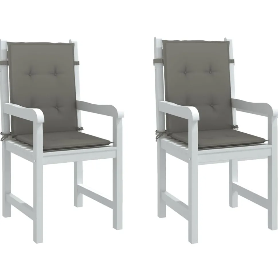 MAISON EXCLUSIVE - Coussins de chaise à dossier bas lot de 2 gris foncé mélangé