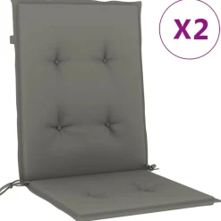 MAISON EXCLUSIVE - Coussins de chaise à dossier bas lot de 2 gris foncé mélangé