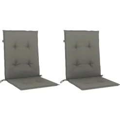 MAISON EXCLUSIVE - Coussins de chaise à dossier bas lot de 2 gris foncé mélangé