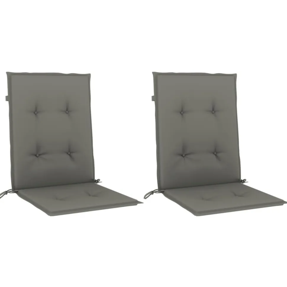 MAISON EXCLUSIVE - Coussins de chaise à dossier bas lot de 2 gris foncé mélangé