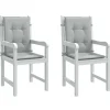 MAISON EXCLUSIVE - Coussins de chaise à dossier bas lot de 2 gris clair mélangé