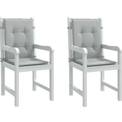 MAISON EXCLUSIVE - Coussins de chaise à dossier bas lot de 2 gris clair mélangé