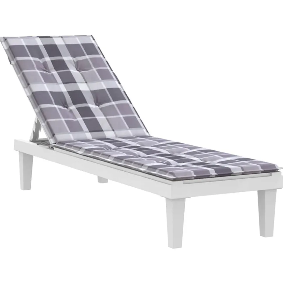 MAISON EXCLUSIVE - Coussin de chaise de terrasse carreaux gris (75+105)x50x4 cm