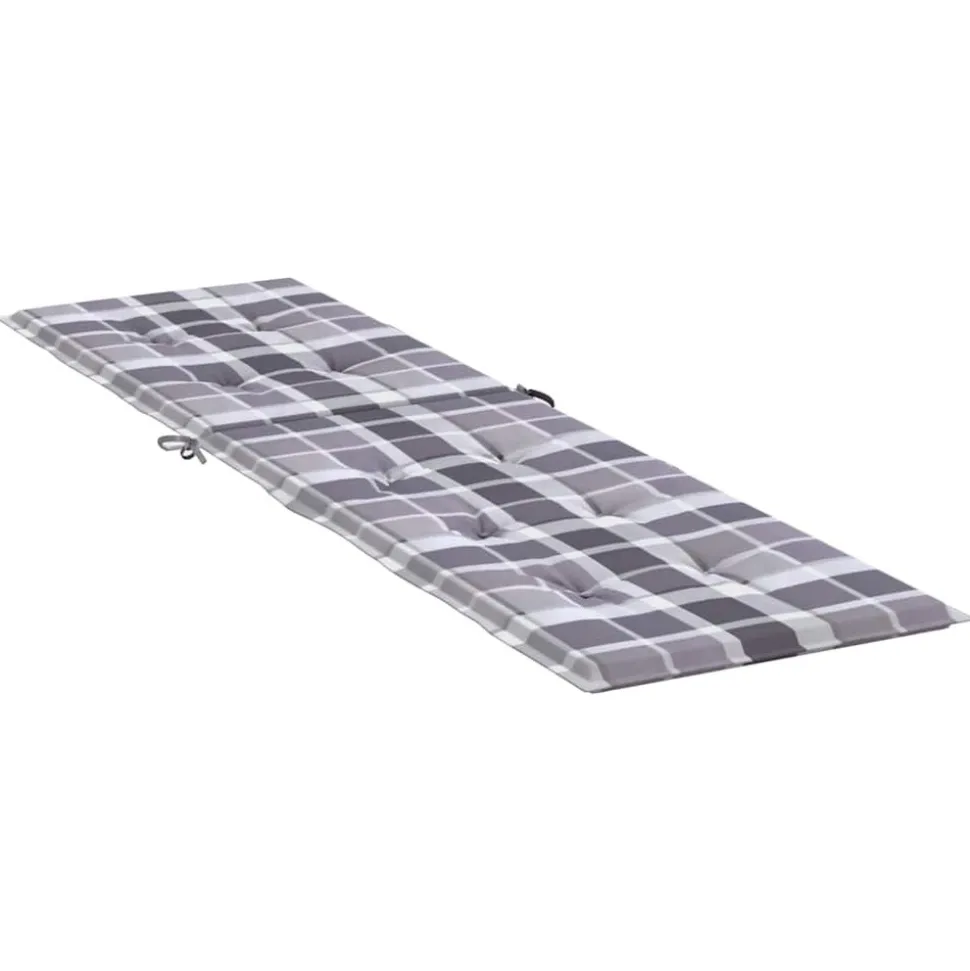 MAISON EXCLUSIVE - Coussin de chaise de terrasse carreaux gris (75+105)x50x4 cm