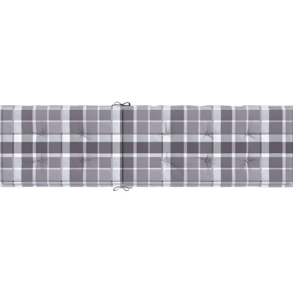MAISON EXCLUSIVE - Coussin de chaise de terrasse carreaux gris (75+105)x50x4 cm