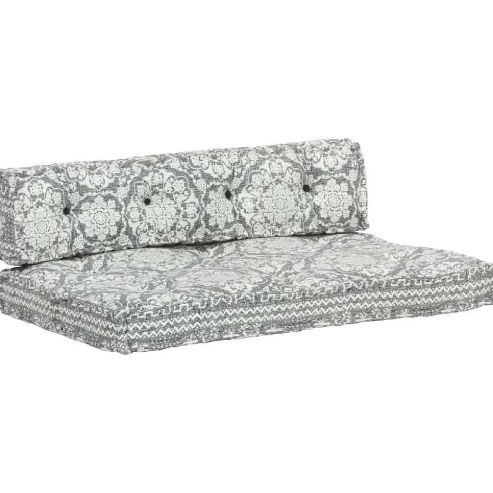 MAISON EXCLUSIVE - Coussin de canapé palette gris clair tissu patchwork