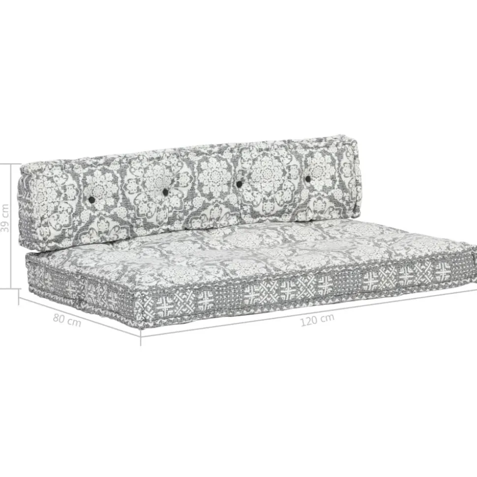 MAISON EXCLUSIVE - Coussin de canapé palette gris clair tissu patchwork
