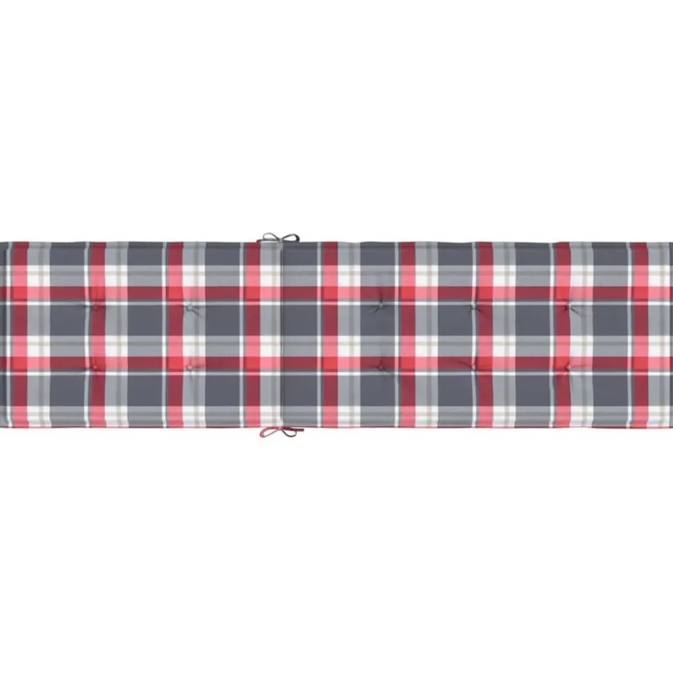 MAISON EXCLUSIVE - Coussin de chaise de terrasse carreaux rouge (75+105)x50x4 cm
