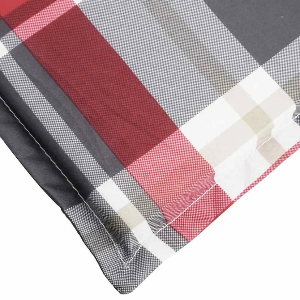 MAISON EXCLUSIVE - Coussin de chaise de terrasse carreaux rouge (75+105)x50x4 cm
