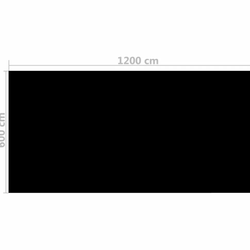 MAISON EXCLUSIVE - Couverture de piscine rectangulaire 1200x600 cm pe noir