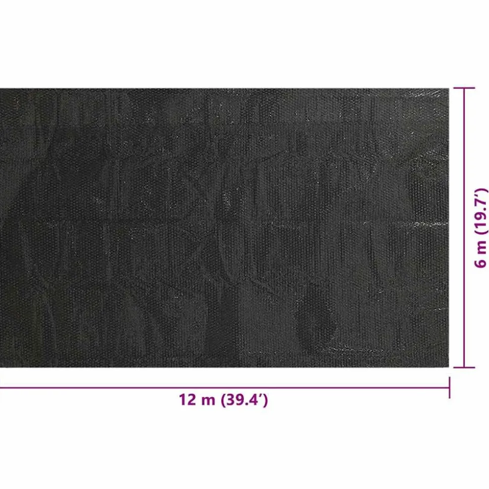 MAISON EXCLUSIVE - Couverture de piscine rectangulaire 1200x600 cm pe noir