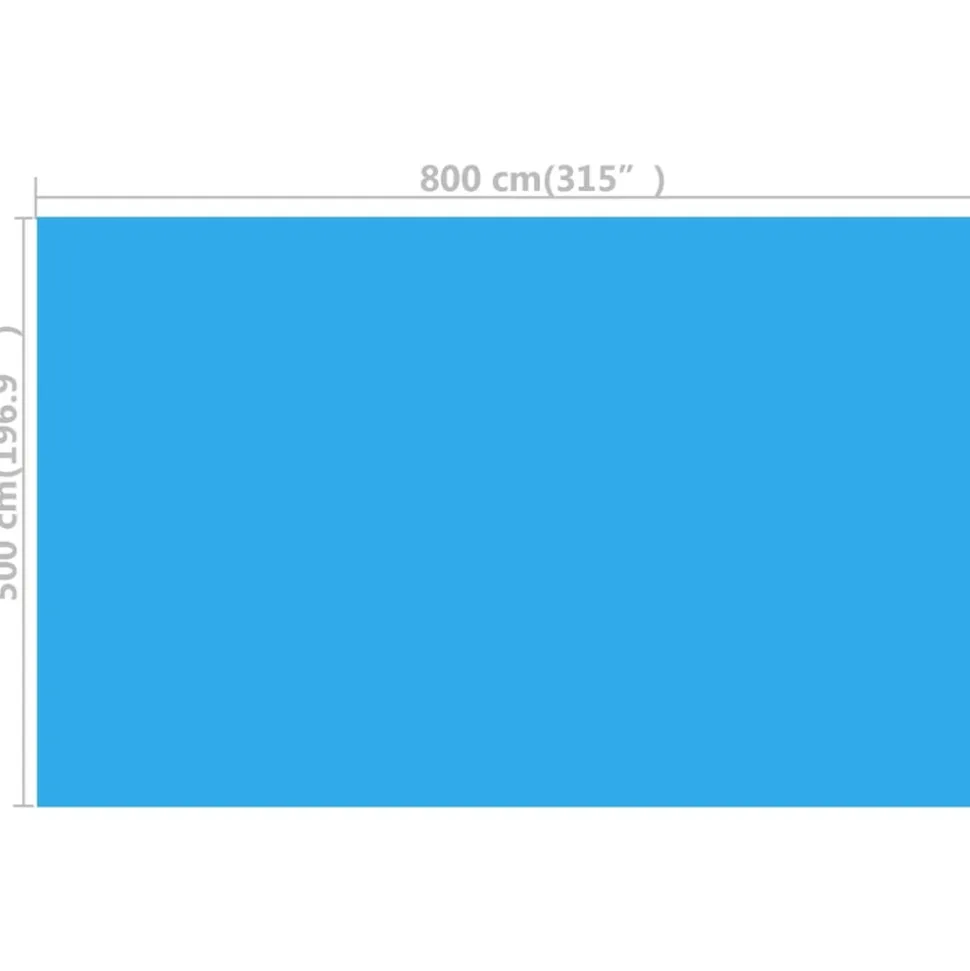 MAISON EXCLUSIVE - Couverture de piscine rectangulaire 800x500 cm pe bleu