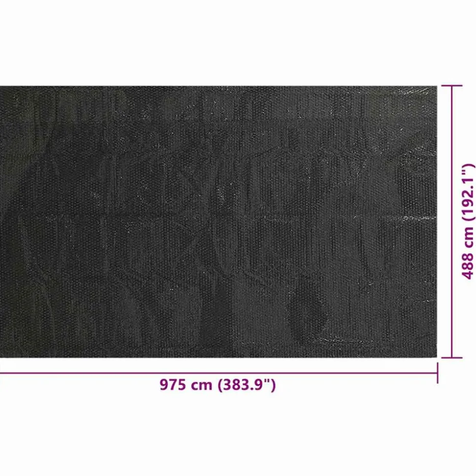 MAISON EXCLUSIVE - Couverture de piscine noir 975 x 488 cm pe