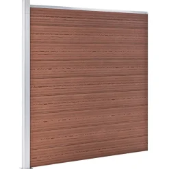 MAISON EXCLUSIVE - Ensemble de clôture wpc 4 carré + 1 incliné 792 x 186 cm marron