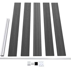 MAISON EXCLUSIVE - Ensemble de panneau de clôture wpc 526x105 cm noir