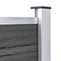 MAISON EXCLUSIVE - Ensemble de panneau de clôture wpc 526x105 cm noir