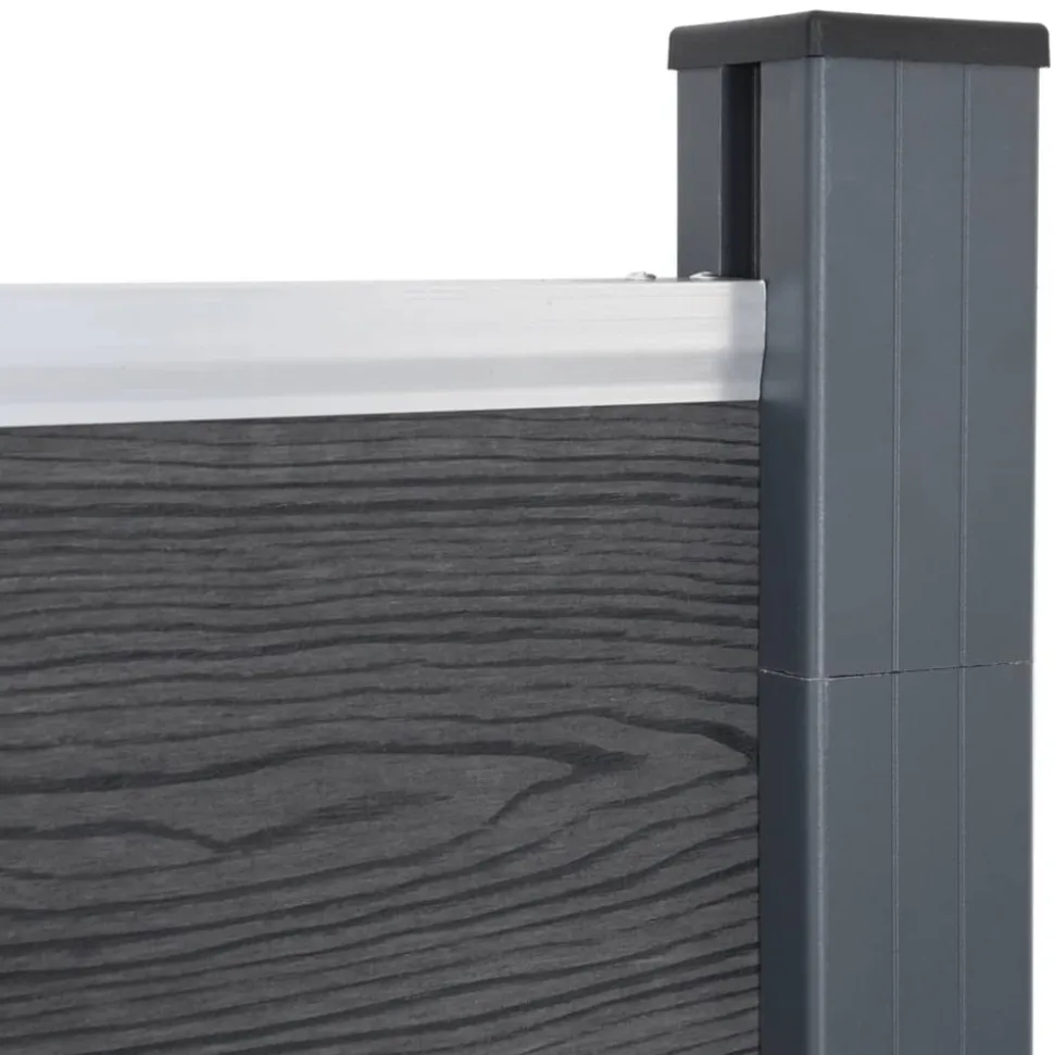 MAISON EXCLUSIVE - Ensemble de panneaux de clôture gris 526x186 cm wpc