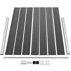 MAISON EXCLUSIVE - Ensemble de panneau de clôture wpc 353x146 cm noir