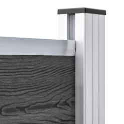 MAISON EXCLUSIVE - Ensemble de panneau de clôture wpc 353x146 cm noir