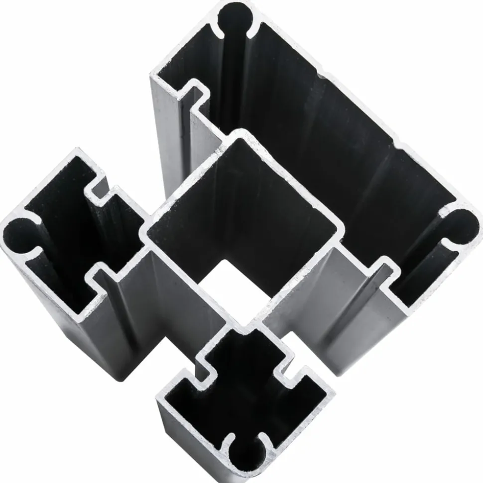 MAISON EXCLUSIVE - Ensemble de panneau de clôture wpc 353x146 cm noir
