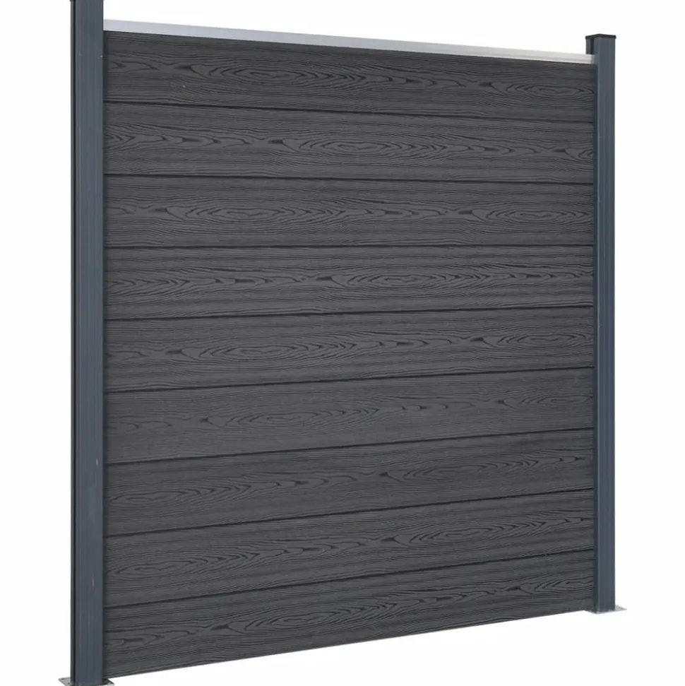 MAISON EXCLUSIVE - Ensemble de panneaux de clôture gris 180x186 cm wpc