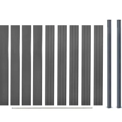 MAISON EXCLUSIVE - Ensemble de panneaux de clôture gris 180x186 cm wpc
