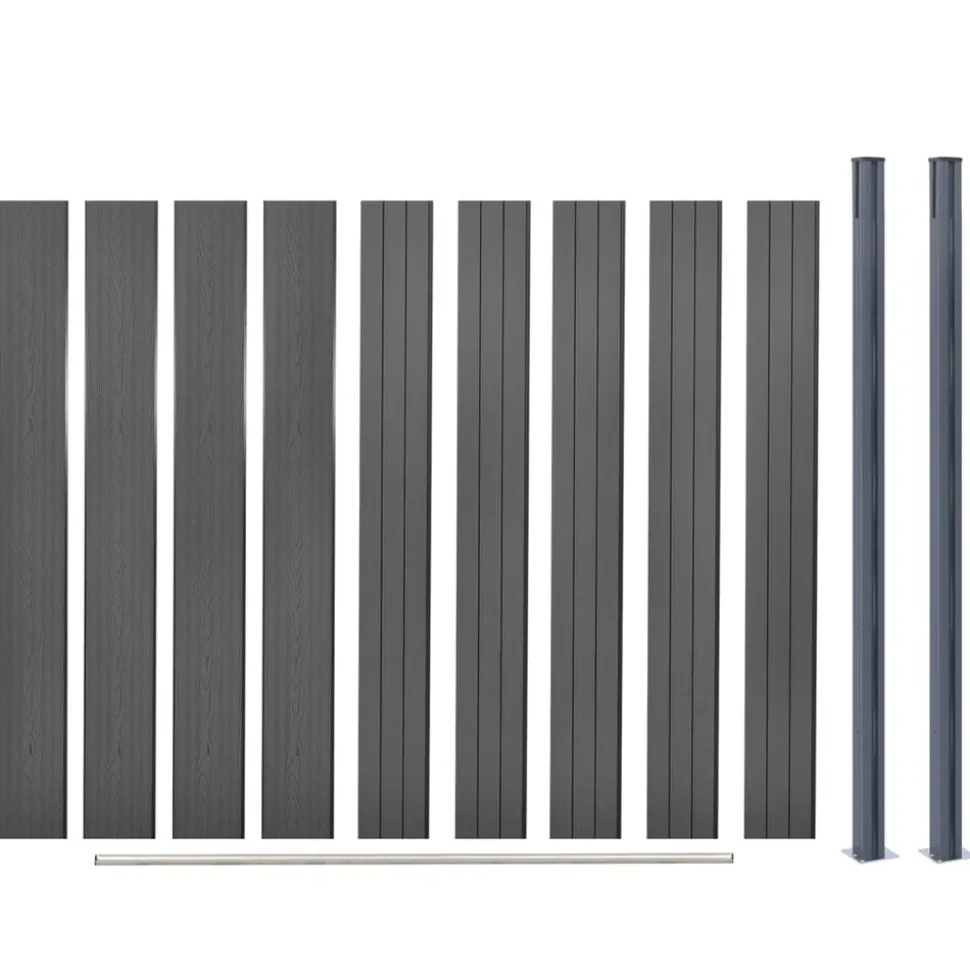 MAISON EXCLUSIVE - Ensemble de panneaux de clôture gris 180x186 cm wpc