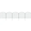 MAISON EXCLUSIVE - Ensemble de clôture de jardin arquée 77,5x78,5 cm vert