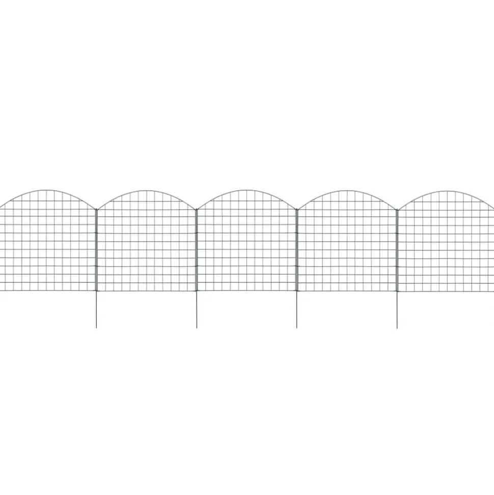 MAISON EXCLUSIVE - Ensemble de clôture de jardin arquée 77,5x78,5 cm vert
