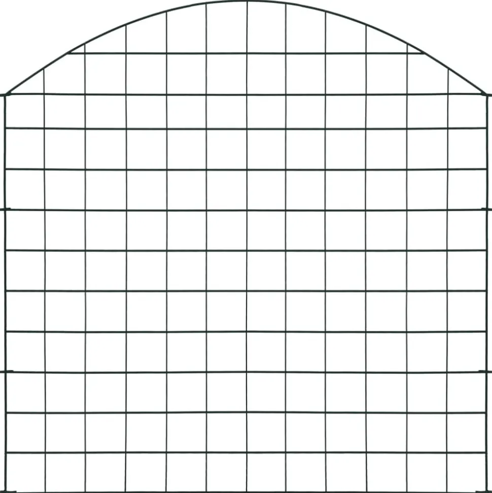 MAISON EXCLUSIVE - Ensemble de clôture de jardin arquée 77,5x78,5 cm vert