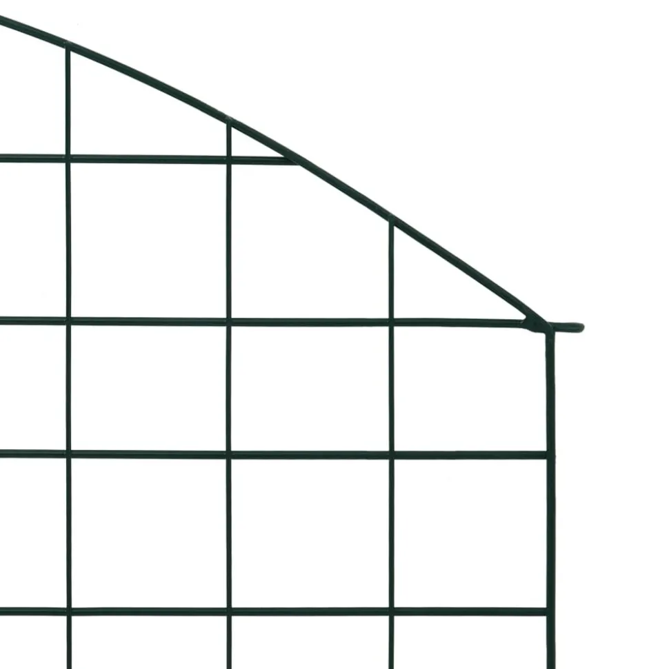 MAISON EXCLUSIVE - Ensemble de clôture de jardin arquée 77,5x78,5 cm vert