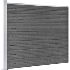 MAISON EXCLUSIVE - Ensemble de panneau de clôture wpc 526x146 cm noir