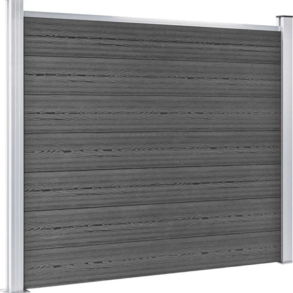 MAISON EXCLUSIVE - Ensemble de panneau de clôture wpc 526x146 cm noir
