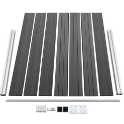 MAISON EXCLUSIVE - Ensemble de panneau de clôture wpc 526x146 cm noir