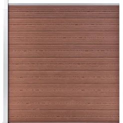 MAISON EXCLUSIVE - Ensemble de clôture wpc 7 carré + 1 incliné 1311x186 cm marron