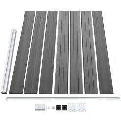 MAISON EXCLUSIVE - Ensemble de panneau de clôture wpc 699x146 cm gris