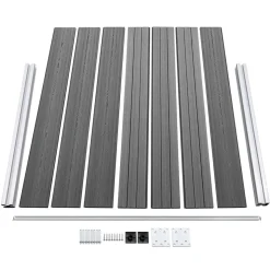 MAISON EXCLUSIVE - Ensemble de panneau de clôture wpc 699x146 cm gris