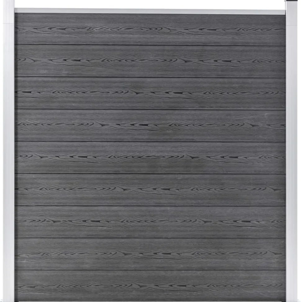 MAISON EXCLUSIVE - Ensemble de clôture wpc 1 carré + 1 incliné 273x186 cm gris