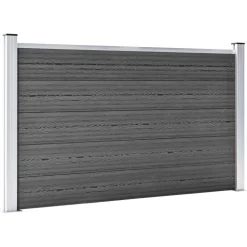 MAISON EXCLUSIVE - Ensemble de panneau de clôture wpc 699x105 cm noir