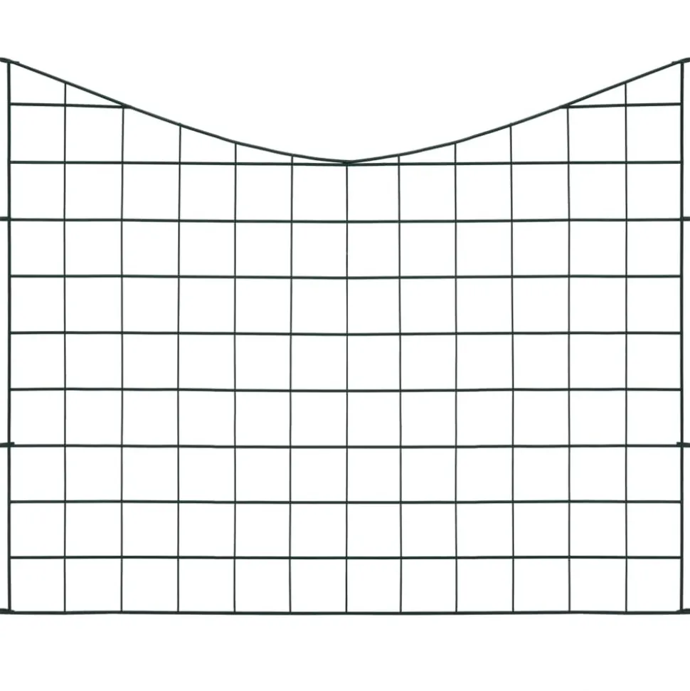 MAISON EXCLUSIVE - Ensemble de clôture de jardin voûtée plus basse 77,5x64 cm vert