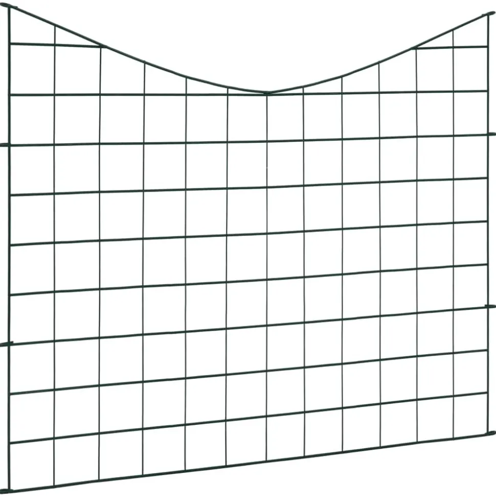 MAISON EXCLUSIVE - Ensemble de clôture de jardin voûtée plus basse 77,5x64 cm vert