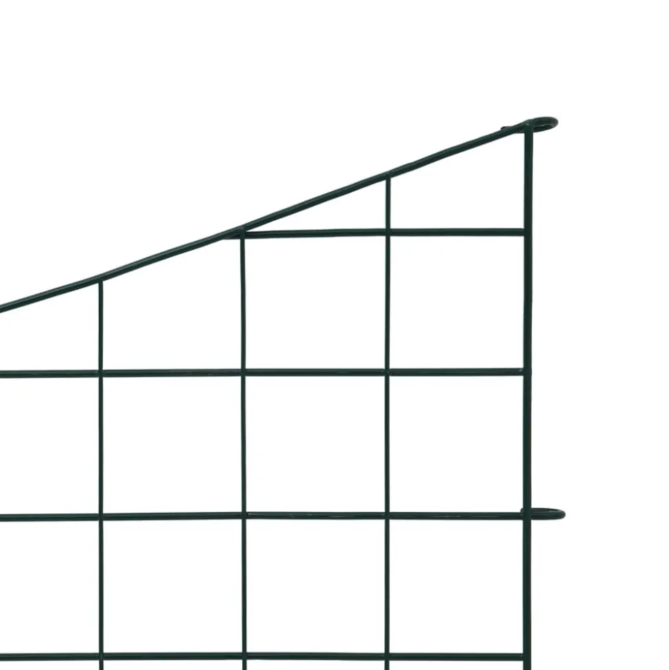 MAISON EXCLUSIVE - Ensemble de clôture de jardin voûtée plus basse 77,5x64 cm vert