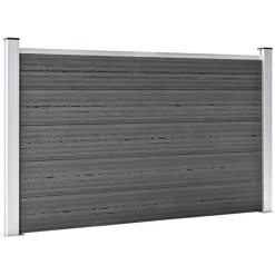 MAISON EXCLUSIVE - Ensemble de panneau de clôture wpc 872x105 cm noir