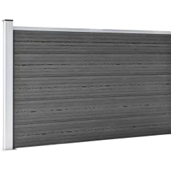 MAISON EXCLUSIVE - Ensemble de panneau de clôture wpc 872x105 cm noir