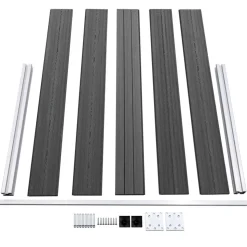 MAISON EXCLUSIVE - Ensemble de panneau de clôture wpc 872x105 cm noir