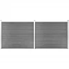 MAISON EXCLUSIVE - Ensemble de panneau de clôture wpc 353x146 cm gris