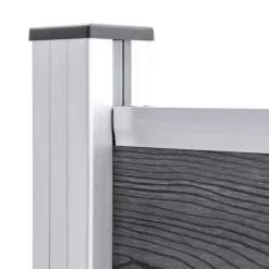 MAISON EXCLUSIVE - Ensemble de panneau de clôture wpc 353x146 cm gris